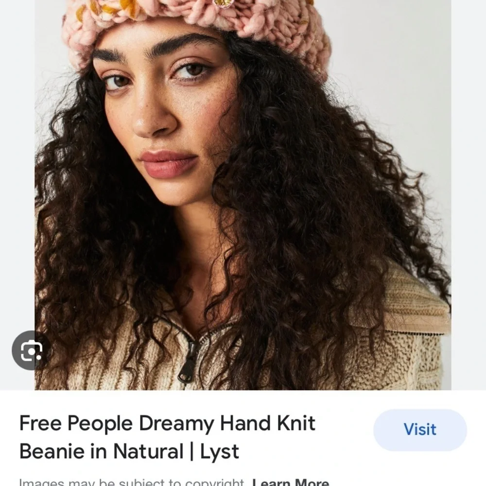 - Free people dreamy hat knit collage new with  tags one size